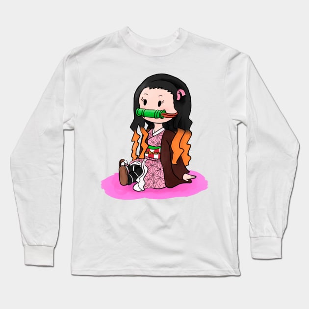 Nezuko Long Sleeve T-Shirt by Ebidcheese